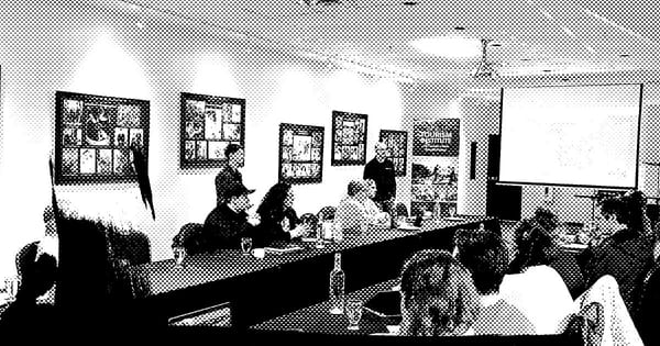 Manny and Mike from MacMillan Search Engine Optimization presenting a workshop 